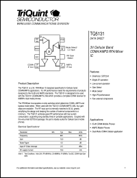 datasheet for TQ5131 by TriQuint Semiconductor, Inc.