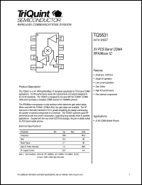 datasheet for TQ5631 by TriQuint Semiconductor, Inc.
