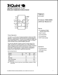 datasheet for TQ5121 by TriQuint Semiconductor, Inc.