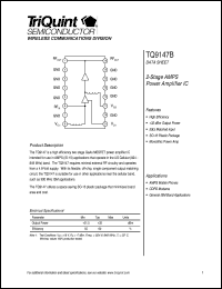 datasheet for TQ9147B by TriQuint Semiconductor, Inc.