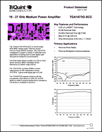 datasheet for TGA1073G-SCC by TriQuint Semiconductor, Inc.