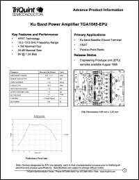 datasheet for TGA1045-EPU by TriQuint Semiconductor, Inc.