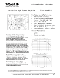 datasheet for TGA1088-EPU by TriQuint Semiconductor, Inc.