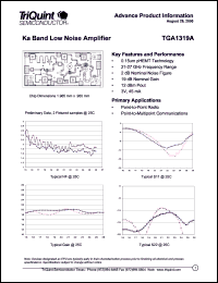 datasheet for TGA1319A by TriQuint Semiconductor, Inc.
