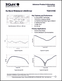 datasheet for TGA1319C by TriQuint Semiconductor, Inc.