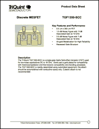 datasheet for TGF1350-SCC by TriQuint Semiconductor, Inc.