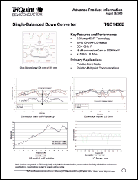 datasheet for TGC1430E by TriQuint Semiconductor, Inc.