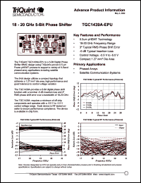 datasheet for TGC1439A-EPU by TriQuint Semiconductor, Inc.