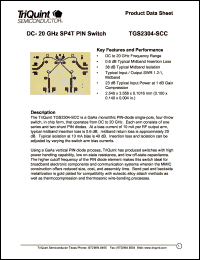 datasheet for TGS2304-SCC by TriQuint Semiconductor, Inc.