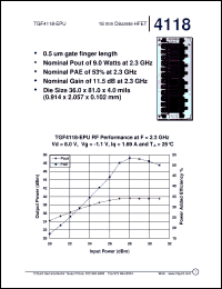 datasheet for TGF4118-EPU by TriQuint Semiconductor, Inc.