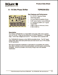 datasheet for TGP6336-EEU by TriQuint Semiconductor, Inc.