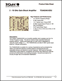 datasheet for TGA6345-EEU by TriQuint Semiconductor, Inc.