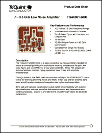 datasheet for TGA8061-SCC by TriQuint Semiconductor, Inc.