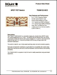 datasheet for TGS8122-SCC by TriQuint Semiconductor, Inc.