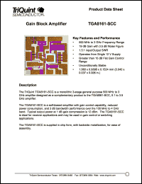 datasheet for TGA8161-SCC by TriQuint Semiconductor, Inc.