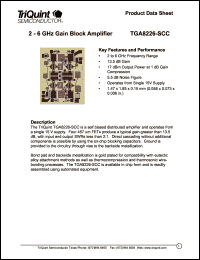 datasheet for TGA8226-SCC by TriQuint Semiconductor, Inc.