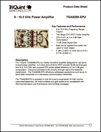 datasheet for TGA8286-EPU by TriQuint Semiconductor, Inc.