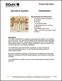 datasheet for TGA8320-SCC by TriQuint Semiconductor, Inc.