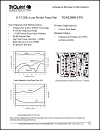 datasheet for TGA8399B-EPU by TriQuint Semiconductor, Inc.