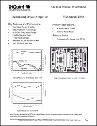 datasheet for TGA8399C-EPU by TriQuint Semiconductor, Inc.