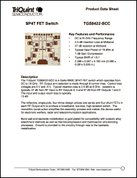 datasheet for TGS8422-SCC by TriQuint Semiconductor, Inc.