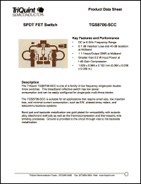 datasheet for TGS8706-SCC by TriQuint Semiconductor, Inc.