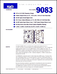 datasheet for TGA9083-EEU by TriQuint Semiconductor, Inc.