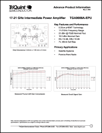 datasheet for TGA9088A-EPU by TriQuint Semiconductor, Inc.