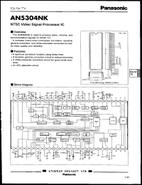 datasheet for AN5304NK by Panasonic - Semiconductor Company of Matsushita Electronics Corporation
