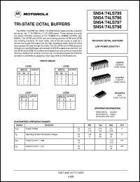 datasheet for SN74LS795N by Motorola