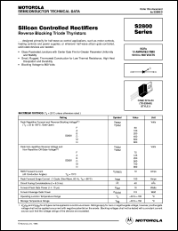 datasheet for S2800F by Motorola