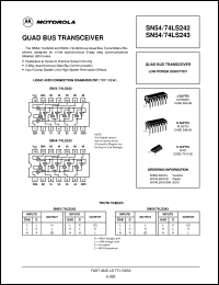 datasheet for SN54LS242J by Motorola