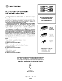 datasheet for SN74LS247DW by Motorola