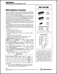 datasheet for MC14510BCP by Motorola