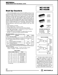 datasheet for MC14520BDW by Motorola