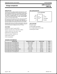 datasheet for LM211D by Philips Semiconductors