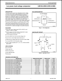 datasheet for LM193FE by Philips Semiconductors