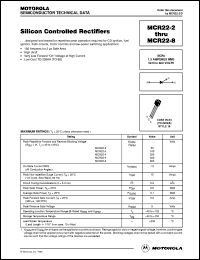 datasheet for MCR22-3 by Motorola