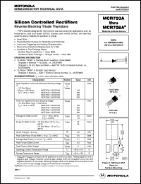datasheet for MCR703A1 by Motorola