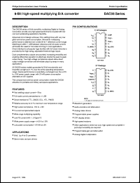 datasheet for DAC-08CF by Philips Semiconductors