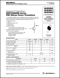 datasheet for MJE5850 by Motorola