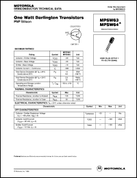 datasheet for MPSW63 by Motorola