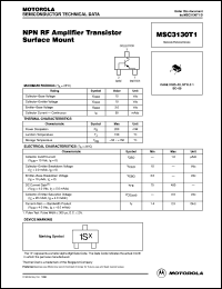 datasheet for MSC3130T by Motorola