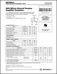 datasheet for MSD1819A-RT1 by Motorola