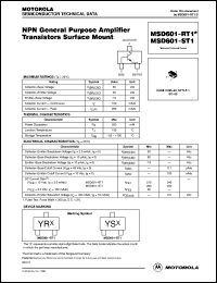datasheet for MSD601-ST1 by Motorola