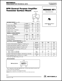 datasheet for MSD602-RT1 by Motorola