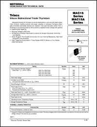 datasheet for MAC15-8 by Motorola