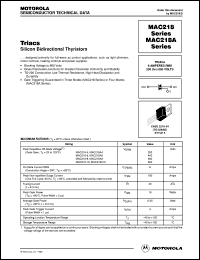 datasheet for MAC218A6 by Motorola