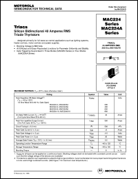 datasheet for MAC224-8 by Motorola