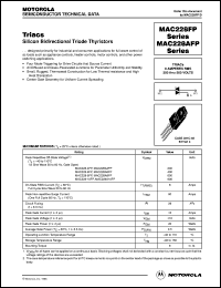 datasheet for MAC228A8FP by Motorola